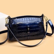Genuine Genuine Genuine Leather Mother Handbag Women Large-Capacity Crocodile Pattern Patent Leather
