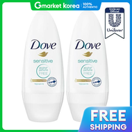 Dove | Deodorant Roll-On Sensitive 40ml 2-Pack