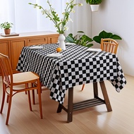 Classic Plaid Dining Table Fabric Nordic Simple Modern Black White Checkerboard ins Style Household 