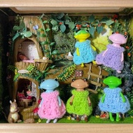 手作娃衣 WonderFrog 5cm小蛙 森林系精靈花苞裙 鉤針娃衣