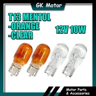 12V10W SIGNAL BULB OREN CLEAR MENTOL BULB SIGNAL 12V10 ORANGE TRANSPARENT