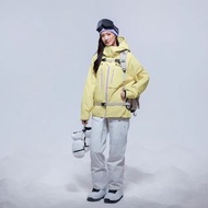 XS碼｜ 駱駝牌Camel｜淡黃色 奶黃色 單板滑雪外套 Yellow snowboard jacket｜男裝女裝｜防水防雪保暖外套｜包順豐