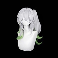 TO KU TOO YUO Genshin Impact Sumeru Nahida Cosplay Wig Lesser Lord Kusanali Long Ponytail Heat Resis