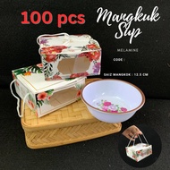 100pcs Doorgift Mangkuk Sup Kotak Bertali | Tak siap lipat | Doorgift Kawin Tunang Gift Event