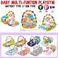 #ReadyStock USB Type / Battery Premium Quality Baby Toys Colourful Musical Play Gym Playgym Play Mat