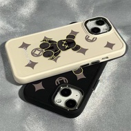 Trendy and High-end Cartoon Violent Bear Pattern Phone Case Compatible for IPhone11 12 13 14 15 Pro Max 7 8 Plus X XR XS MAX SE 2020 Luxury Soft Shockproof Case