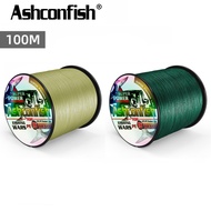 Ashconfish 16 Strands 100M Braided Fishing Line 20-500LB X16 Multifilament PE Line Color Green Bait 