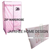 【JTM】 Zip Wardrobe with Strong Steel Structure/ZIP ALMARI/ALMARI HOSTEL/ALMARI KAIN (random color)