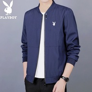 Playboy Jaket Lelaki Musim Bunga dan Musim Luruh Longgar Saiz Besar Besbol Seragam Belia Kasual Perniagaan Plus Jaket Ba