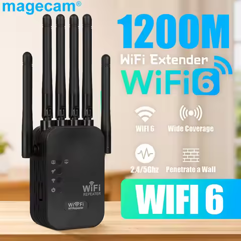 Magecam 2.4G/5GHz WiFi Extender Wireless Dual Band WiFi Repeater 1200Mbps Signal Amplifier Extender 