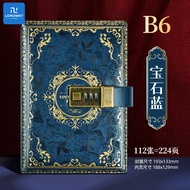 LORDWEY | สมุดรหัสผ่านย้อนยุค B6พร้อมล็อคสมุดโน้ตไดอารี-วารสารลายมือสร้างสรรค์-สมุดบันทึกนักเรียน-สม