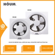 Houm DE180 DE-180 6inch / DE450 DE-450 10inch Dual Airflow Wall Mounted Ventilation Fan Room Toilet 