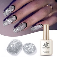BORN PRETTY Reflective Glitter Nail Gel Polish Shiny Silver Gold Red Gel Polish for Nails DIY Manicu