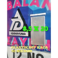 8.5x20 Glass Opp Plastic - 8.5x20 Attendance Opp Plastic - 8.5 x 20 Opp Plastic Souvenir - 8.5 x 20 