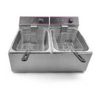 M Stainless Steel Electric Fryer Double Fryer Commercial Electric Deep Fryer Single Cylinder Fryer﻿