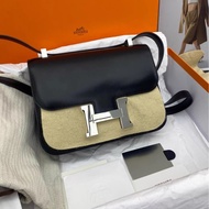 HERMES Constance 24  黑銀 box皮 B刻
