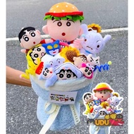 Creative Crayon Shin-chan Doll Bouquet Graduation Gift Cartoon Crayon Shin-chan Plush Bouquet Girls'
