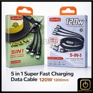 Abodos Speed Charge  5-in-1 Fast Charging Cable 5-in-1 Multi-Device Fast charging 5-in-1 Ultra Fast 