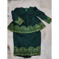 preloved Baju Kurung lace barbie doll kanak2 perempuan 1-2 tahun la