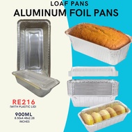 RE216 Aluminum Foil Tray With Lid Rectangle Thickening Loaf Pan 900ML 8.50x4.48x2.28 Inches