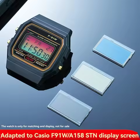 STN LCD High definition Display Screen Mod kit for Casio Watch for F-91W F-105 A158 A159 A168 Series