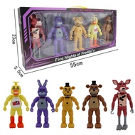 Store Kidstoy 5 Pcs FNAF Horrible Bear's Action Figure Five Nights At Freddy's PVC Model Toys Midni