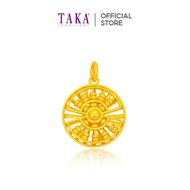 TAKA Jewellery 916 Gold Pendant Abacus Spinning Wheel