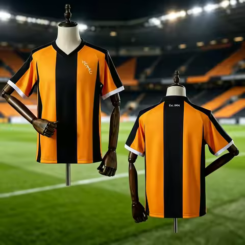 26-27 Hull City Vintage Football Jersey Shirt, Men Summer New 3D Sports Tshirt, Training Breathable 