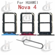 For Huawei Nova 4 Sim Card Tray Slot Holder Card Holder Reader SD Slot Adapter Replacement Parts