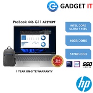 HP PROBOOK 460 G11 A73YKPT/A71HBPT LAPTOP (CU5-125U,CU7-155U,8GB,16GB,512GB SSD,16" WUXGA,INTEL GRAP