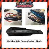 Easy Online Store Muffler Cover Yamaha Y15ZR Y15 V1/V2 Exhaust Side Tepi Ekzos Cover Carbon Black Motorcycle Accessories