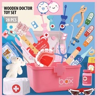 [HAPPY BABY&KID] Wooden Doctor and Dentist Toy Set [Premium Set]/ Medical Dentist Role Play Simulati