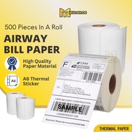 A6 Airway Bill Paper Sticker Thermal Label Sticker Parcel AWB Sticker Receipt Roll Parcel Consigment