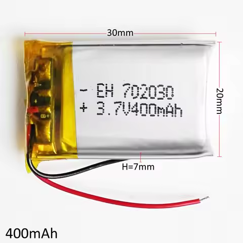 3.7V 400mAh Lithium Polymer LiPo Rechargeable Battery 702030 For Mp3 GPS PSP Bluetooth Electronic Pa