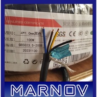 RVVP 4x1.0mm2 Shielded 4 Core Screen Cable Signal 4*1mm2 PER METER