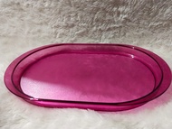 fuchsia tray atau green tray atau royale oval tray nampan  tupperware