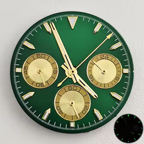 29mm VK63 dial green gold dial VK63 hands suitable for VK63VKK63A quartz movement VK63 dial VK63 han