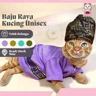 MaoH Baju Raya Kucing 2024 Cat Clothes Melayu Sedondon Jantan Betina Comel Songkok Tanjak