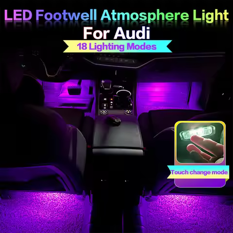 LED Car Footwell Atmosphere Light Interior Lamp Accessory For Audi A3 8P A1 8X A4 B7 B8 B9 A5 A6 C6 