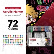 MW 12/24/36/48/60/72/96/120 สี ปากกาอะคริลิค 2 หัว Dual-tip Acrylic Marker ชุดปากกามาร์กเกอร์อะคริลิ