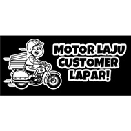 Sticker Rider Lawak Motor Box | Vinyl Waterproof Delivery Rider | Sticker Motor Grab / ShopeeFood | 