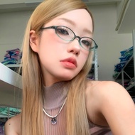 Bingkai Cermin Mata Gaya Retro Gadis Pedas Pelajar Perempuan Cermin Mata Anti-Cahaya Biru Bingkai