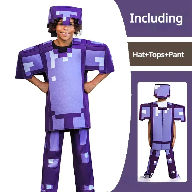 Boys Girls Diamond My Cos World Cosplay Costume Toys Enchanted Diamond Armor Outfit Steve Costumes E