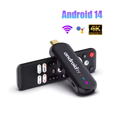 TV Stick H96 MAX S905L3 Android 14 4K 2.4G 5G Wifi Media Player Voice Assistant Remote Home Android 