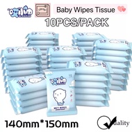 【10PCS/PACK】Wet Tissue 10pcs/pack Tisu Basah- Baby wipes/ Food / Travel /Avocado Essence Wipes/Schoo