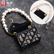 Suitable for Dior Card Bag Transformation Pearl Chain Short Hand Chain Accessories Dior Wallet to Cr