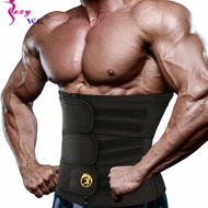 SEXYWG Men Sauna Body Shaper Belt Abdomen Reducer Fitness Sweat Trimmer Waist Trainer Belly Slimming Shapewear Workout Corset