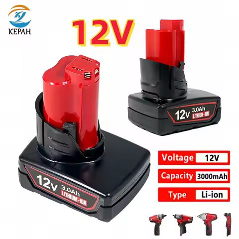 NEW 12V for Milwaukee M12 Rechargeable Battery 3.0Ah XC Cordless Tools 48-11-2402 48-11-2411 Batteri