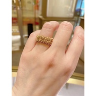 【Pawnable】Car Clash 18K gold rivet ring AU750 fashion casual ring holiday gift for men and women