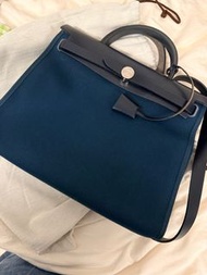 Hermes Herbag Zip 31 Navy
